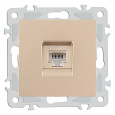 Розетка ethernet rj-45 без рамки arte milano am-206 206.45-1.shampan
